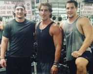 Nick Bosa with his father and brother